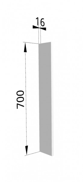 Панель торцевая ПТ 400 Ройс (для шкафа торцевого верхнего) Белый софт в Шушенском - shushenskoe.mebel54.com | фото