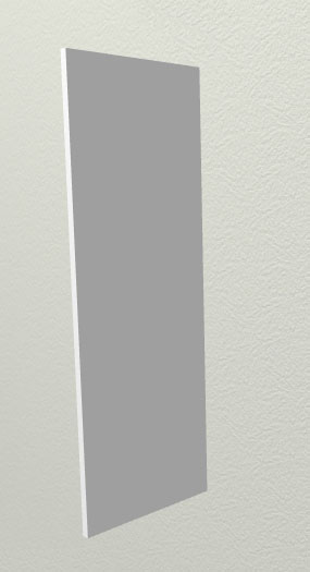 Панель торцевая ВП Капля (для шкафа верхнего высокого) Белый в Шушенском - shushenskoe.mebel54.com | фото