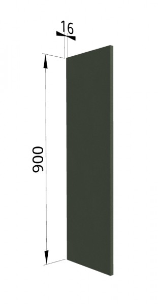 Панель торцевая ВП Квадро (для шкафа верхнего высокого) Оливково-зеленый в Шушенском - shushenskoe.mebel54.com | фото