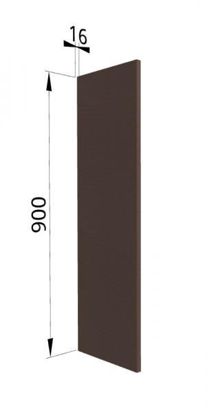 Панель торцевая ВП Квадро (для шкафа верхнего высокого) Шоколад кожа в Шушенском - shushenskoe.mebel54.com | фото