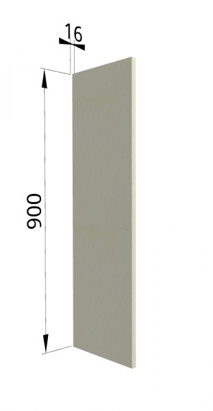 Панель торцевая ВП Квадро (для шкафа верхнего высокого) Ваниль кожа в Шушенском - shushenskoe.mebel54.com | фото