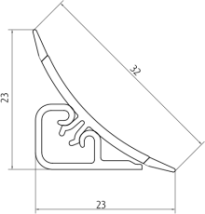 Плинтус LB-23, L=3000мм, черная бронза в Шушенском - shushenskoe.mebel54.com | фото