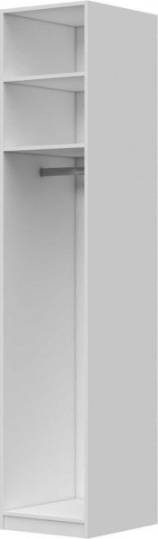Шкаф ШР-1 без зеркала Вива (Белый/Белый глянец/Платина) в Шушенском - shushenskoe.mebel54.com | фото