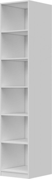 Шкаф ШР-1 зеркало, правый, Вива (Белый/Белый глянец/Платина) в Шушенском - shushenskoe.mebel54.com | фото