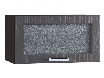 Шкаф верхний горизонтальный со стеклом 600, ШВГС 600 (Клен серый/корпус венге) в Шушенском - shushenskoe.mebel54.com | фото