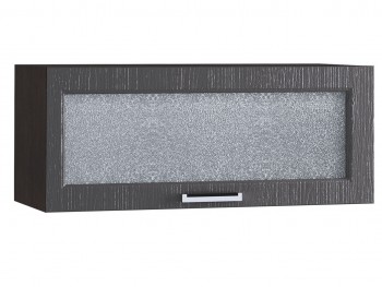 Шкаф верхний горизонтальный со стеклом 800, ШВГС 800 (Клен серый/корпус венге) в Шушенском - shushenskoe.mebel54.com | фото