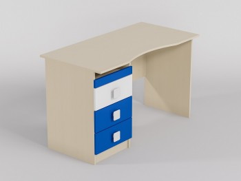 Стол (столешница с выемкой) Скай люкс (Синий/Белый/корпус Клен) в Шушенском - shushenskoe.mebel54.com | фото